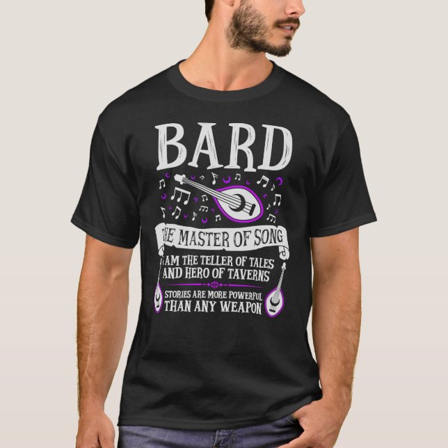 BARD, MASTER OF SÅNG - Dungeons&amp; Dragons  T Shirt (Framsida)