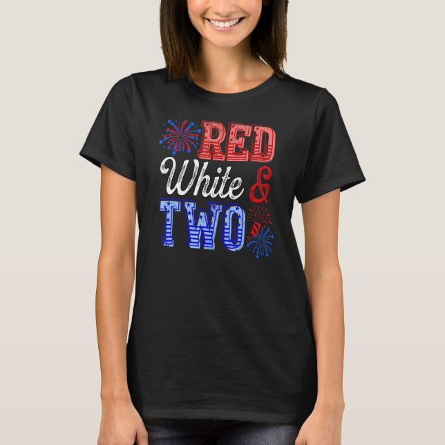 Bard Red White 2:a födelsedagen 4:e juli Indepe T Shirt (Framsida)