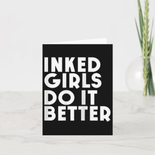 Bärda flickor gör det bättre att skaka Tattoo Girl Kort