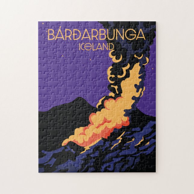 Bárðarbunga, Island resemålderat. Pussel (Vertikal)