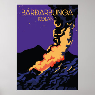 Bárðarbunga, islandets reseaffisch. poster