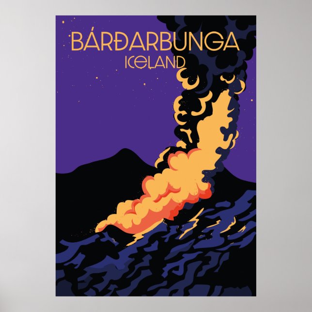 Bárðarbunga, islandets reseaffisch. poster (Framsidan)