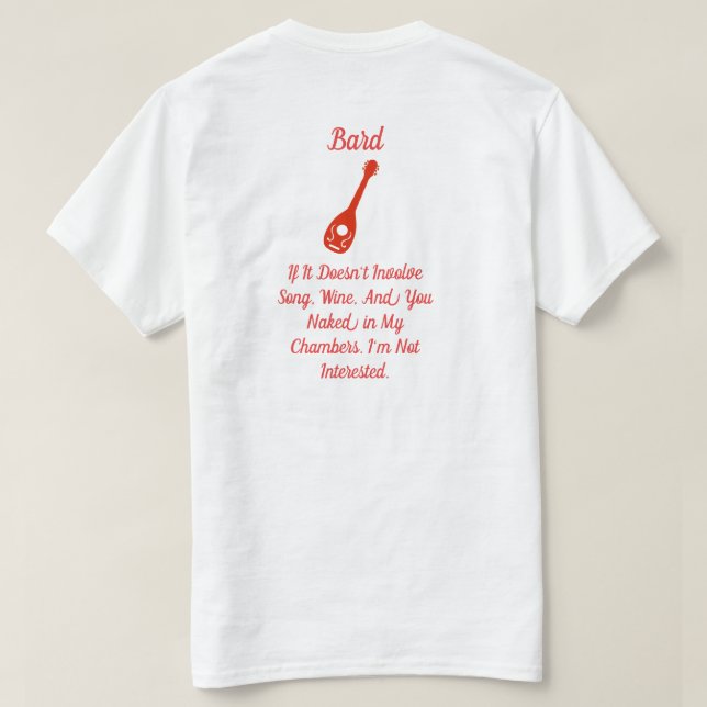 Barddeltagande T Shirt (Design baksida)