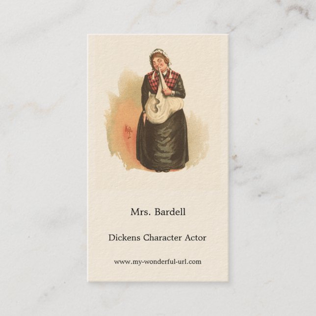 Bardell av Kyd - Dickens' the Pickwick  Visitkort (Framsida)