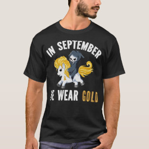 BARDHOOD CANCER AWARENESS GULD CANCER UNICORN T SHIRT