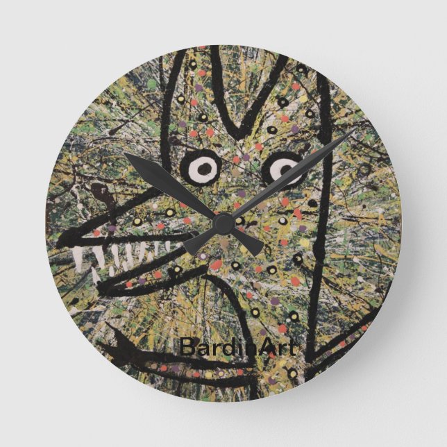 BardinArt Clock "Not Headlights" Rund Klocka (Framsida)