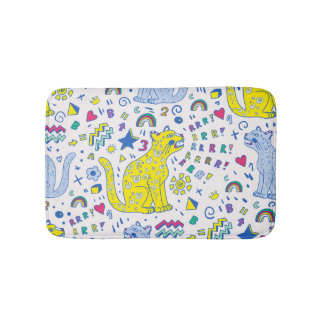 Bardistisk tigerbön och regnbåge Mönster Badrumsmatta