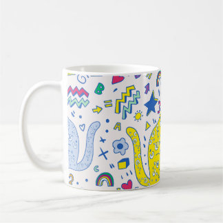 Bardistisk tigerbön och regnbåge Mönster Kaffemugg