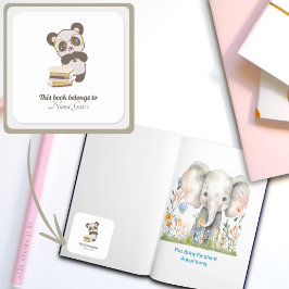 Bardrens bokplåt som läser Bok Älskare Fyrkantigt Klistermärke