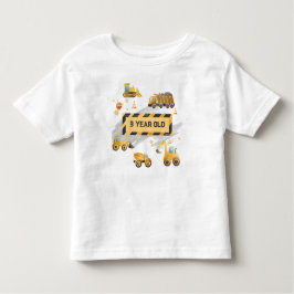 Bardrens Cute Construction Birthday T Shirt