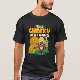 Bards 2:a födelsedag, apa Safari Cheeky Little Mun T Shirt