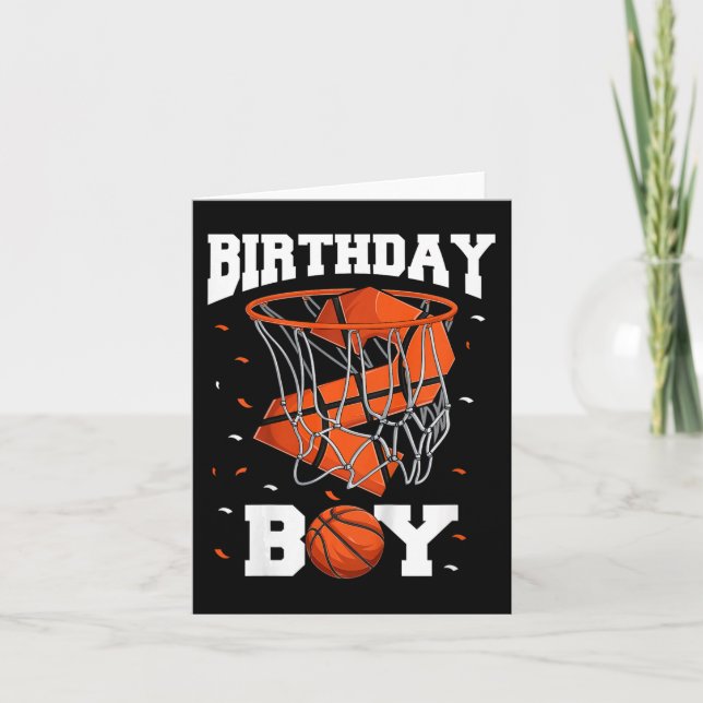 Bards 2:a födelsedag Basketball Kids Kort (Framsida)