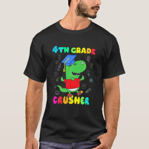 Bards 4:e Klass Crusher Rex Dinosaur Back to schoo T Shirt