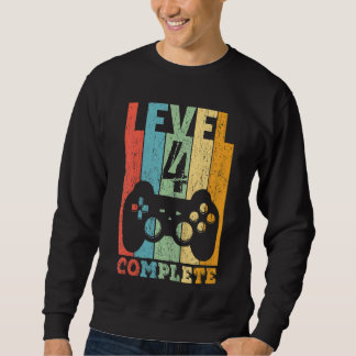 Bards 4e födelsedagen Boy Girl Level 4 Years 2018  Lång Ärmad Tröja
