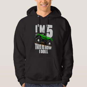 Bards 5:e födelsedag Monster Lastbil Rule Sylt Fiv Hoodie