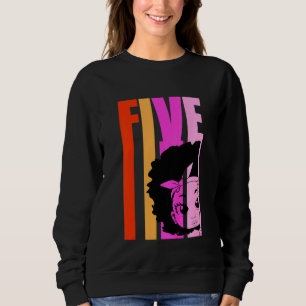 Bards 5 Today Black Girl Retro 5th Afro Hair T Shirt