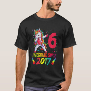 Bards 6 år Gamla flickor Tonåring dabbing Unicorn T Shirt