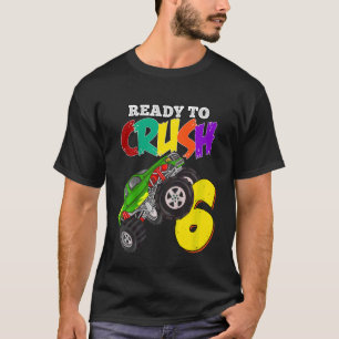 Bards 6e Birthday Boys Monster Lastbil 6 år gammal T Shirt