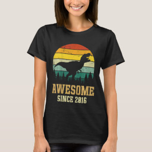 Bards 6e Birthday Dinosaur 6 år gammal Fantastisk T Shirt