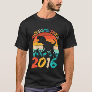 Bards 6e Birthday Dinosaur 6-årig pojke Kids Awe T Shirt
