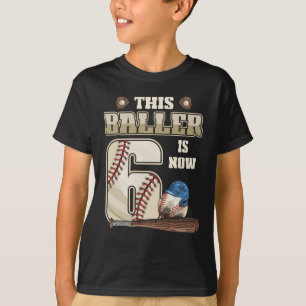 Bards 6e födelsedag Baseball Boy sex år gammal T Shirt