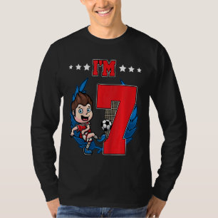 Bards 7:e Birthday Soccer Boy Kids T Shirt