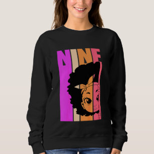 Bards 9 idag Black Girl Retro 9th Afro Hair T Shirt
