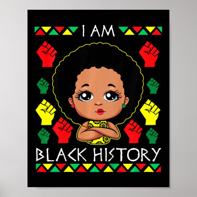 Bards Afro Girl Junetelfte svarta historien Melani Poster (Framsidan)