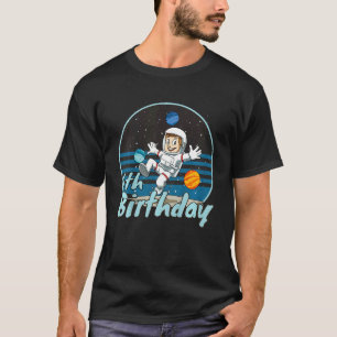 Bards Astronaut 6e Birthday Space Kids Party Flygp T Shirt