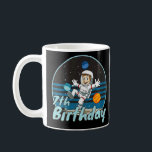 Bards Astronaut 7:e Birthday Space Kids Party Flyg Kaffemugg<br><div class="desc">Barn Astronaut 7:e Birthday Space Kids Party Planets.</div>