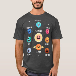 Bards Astronaut Space Planets Galaxy Space Solar S T Shirt