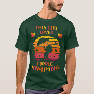 Bards Autumn this Girl Kärlek Puddle Jumping Fall T Shirt