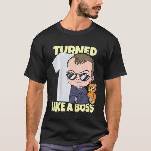 Bards Baby 1:a födelsedagstjugflicka 1 år som Chef T Shirt