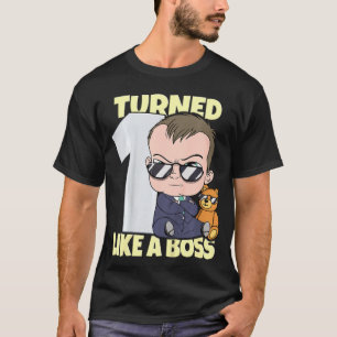 Bards Baby 1:a födelsedagstjugflicka 1 år som Chef T Shirt