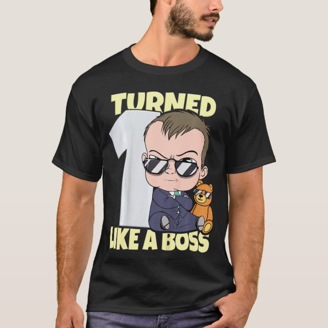 Bards Baby 1:a födelsedagstjugflicka 1 år som Chef T Shirt (Framsida)