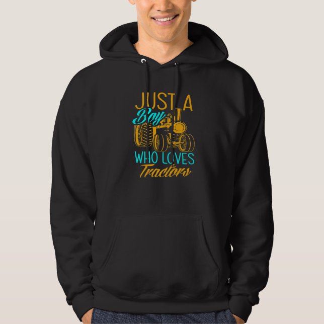 Bards bara en pojke som Kärlek Tractor Premium Hoodie (Framsida)