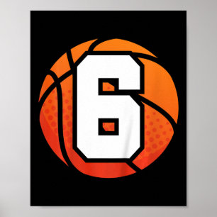 Bards Basketball Birthday 6, sex år gammal bo Poster