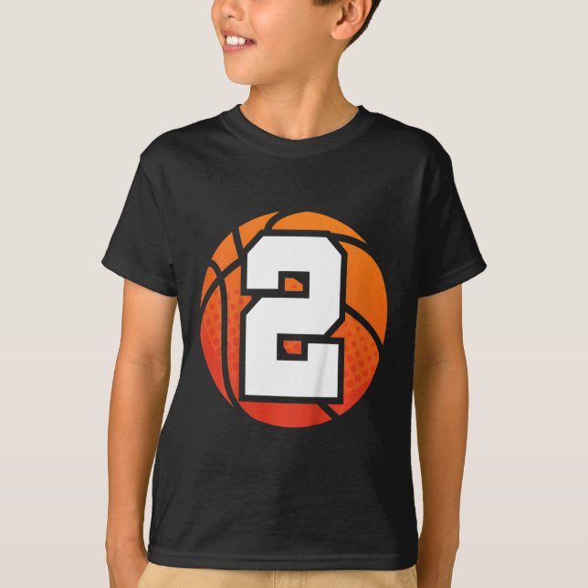 Bards Basketball Birthday Number 2 för 2 år sedan  T Shirt (Framsida)