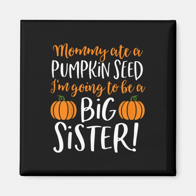 Bards Big Sister Fall Gravid Announcement Hallow Magnet (Framsidan)