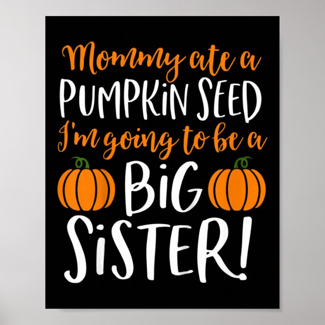 Bards Big Sister Fall Gravid Announcement Hallow Poster (Framsidan)