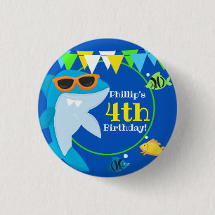 Bards Blue Shark Fintastic Birthday Knapp