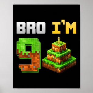 Bards Boy, min nionde födelsedag, spel Pixel 9 år Poster