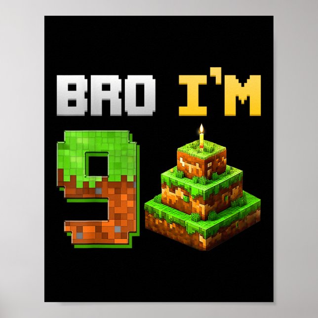 Bards Boy, min nionde födelsedag, spel Pixel 9 år Poster (Framsidan)