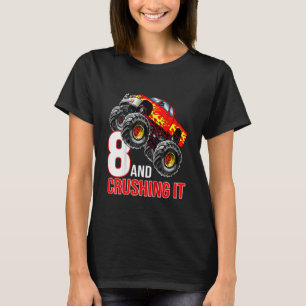 Bards Boys 8:e födelsedag Monster Lastbil Birthday T Shirt