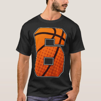Bards Boys Basketball Birthday Shirt 6 i sex år T
