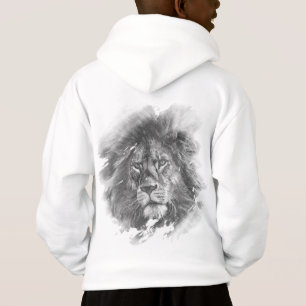 Bards Boys Hoodie Tillbaka Skriv ut Lejona Ansikte T Shirt