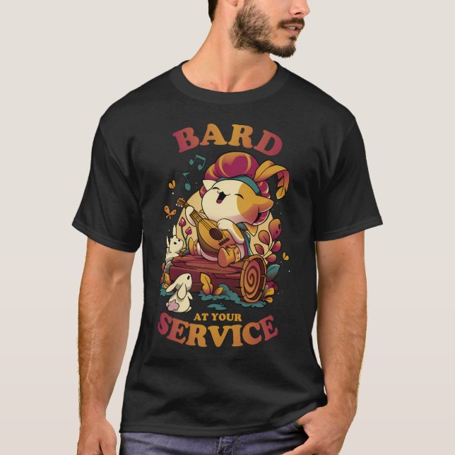 Bard'S Call - Söt Kattgamer T Shirt (Framsida)