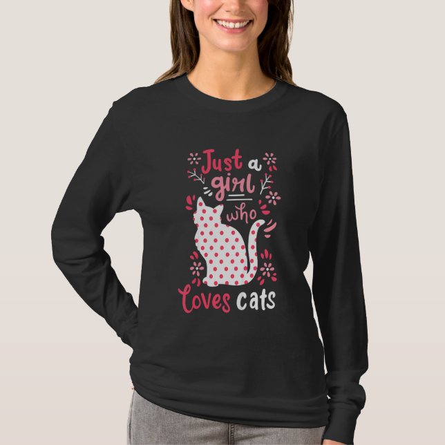 Bards Cat bara en flicka Cats T Shirt (Framsida)