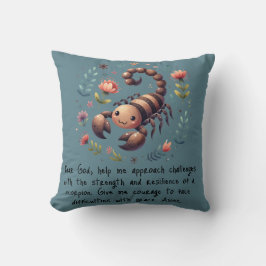 Bards Christian Prayer Woodland Scorpion on Blue | Kudde