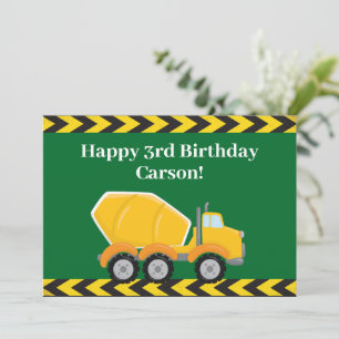 Bards Concreer Mixer Lastbil Grönt Boys Birthday Kort